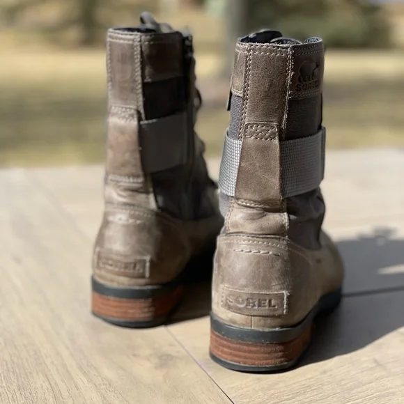 Sorel Emelie Conquest Greenish/Brown Boots - Picture 5 of 7